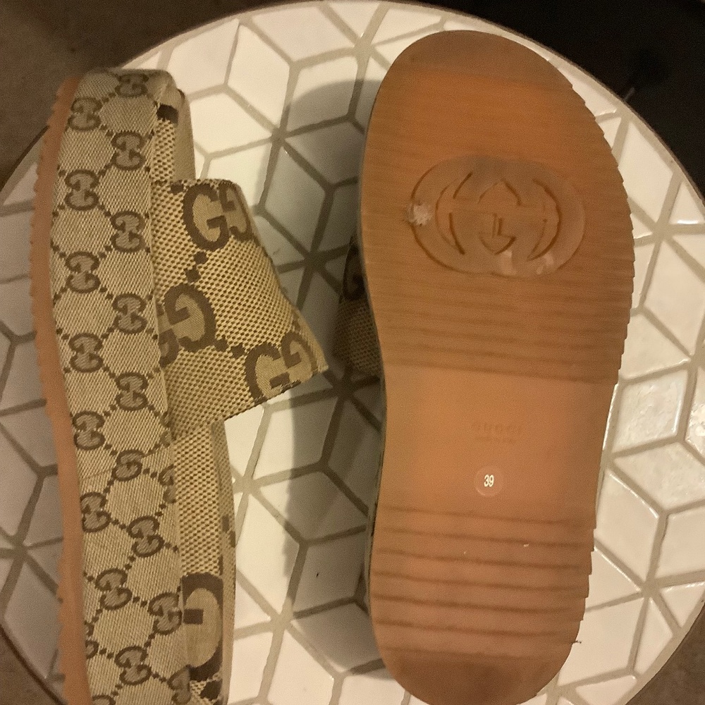 Gucci Platform Slides Gem